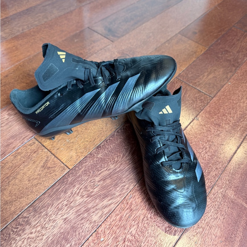 Adidas Predator Black and Gold Men's Athletic Soccer Cleats